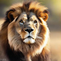 Generate a majestic image of a lion