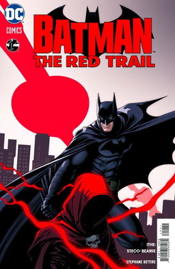 A modern comic book cover for 'Batman: The Red Trail' published by DC Comics in 2024