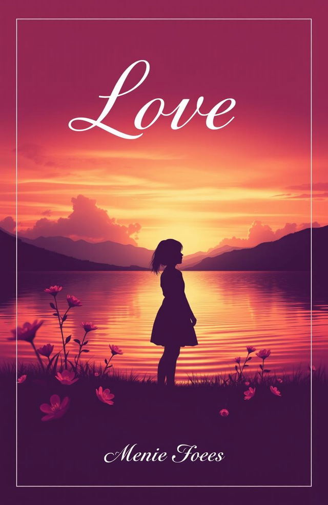 A beautifully designed poetry book cover that captures the essence of love and emotion