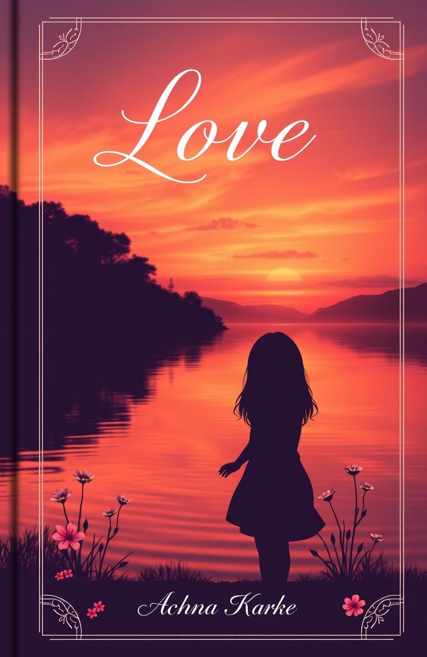 A beautifully designed poetry book cover that captures the essence of love and emotion