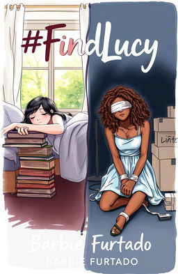 A professional sketch style image depicting two contrasting scenes for a book cover