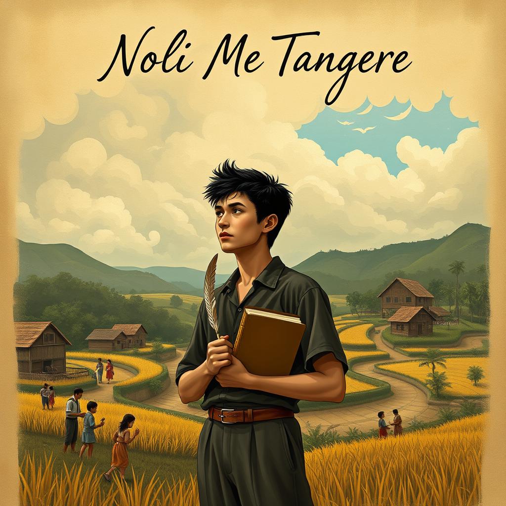 A personalized and humanized reinterpretation of the cover page for "Noli Me Tangere" showcasing a more relatable and emotional connection