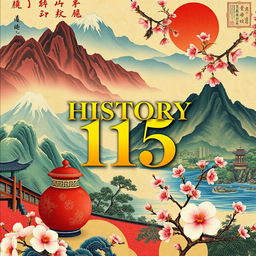 A vibrant and engaging cover design for 'HISTORY 115', specifically sized at 8