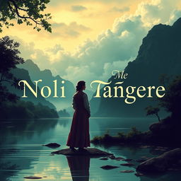 A captivating book cover design for 'Noli Me Tángere', featuring a lush and vibrant landscape symbolizing the themes of love, social justice, and personal struggle