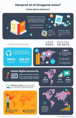 Explore the concept of income generated from digital products, such as e-books, online courses, membership sites, and digital artwork