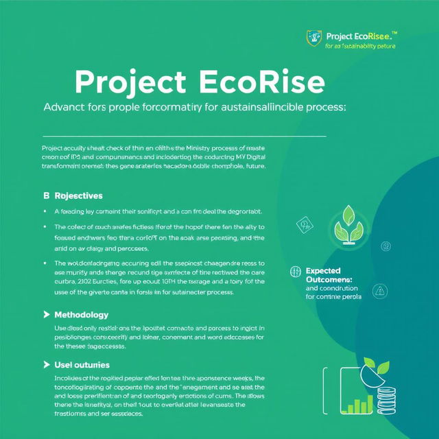 A detailed proposal document for conducting a health check of the Ministry's processes, titled 'Project EcoRise - Advancing MOENR's Digital Transformation for a Sustainable Future'