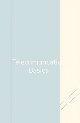 Book cover design for an introductory telecommunications textbook, featuring a minimalist theme with a touch of modern design