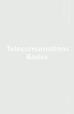Book cover design for an introductory telecommunications textbook, featuring a minimalist theme with a touch of modern design