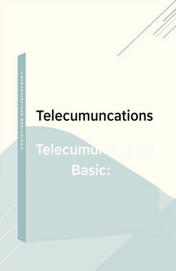 Book cover design for an introductory telecommunications textbook, featuring a minimalist theme with a touch of modern design