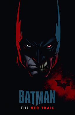 A striking dark-themed poster for 'Batman: The Red Trail' by Arkajit Roy