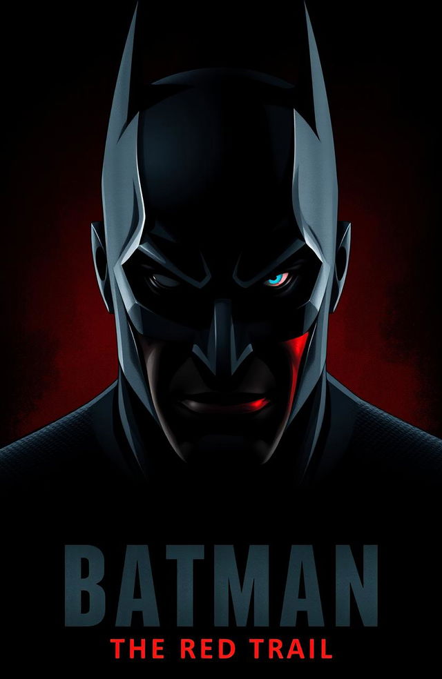 A striking dark-themed poster for 'Batman: The Red Trail' by Arkajit Roy