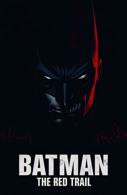 A striking dark-themed poster for 'Batman: The Red Trail' by Arkajit Roy