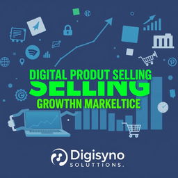 A captivating course image showcasing the title 'Digital Product Selling and Growth Marketing Course' in bold, modern typography