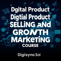 A captivating course image showcasing the title 'Digital Product Selling and Growth Marketing Course' in bold, modern typography