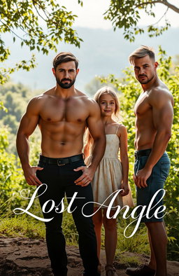 A stunning scene showcasing hot, handsome, muscular men standing confidently in a picturesque outdoor setting, radiating strength and charm