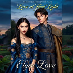 An exquisite book cover set in the 16th century, featuring a stubborn yet captivating 17-year-old upper class girl with long black hair and striking blue eyes