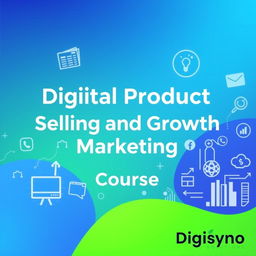 An engaging course image that prominently features the title 'Digital Product Selling and Growth Marketing Course' in sleek, contemporary typography