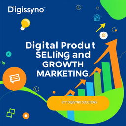 A visually appealing course cover image for a course titled 'Digital Product Selling and Growth Marketing Course', created by Digisyno Solutions