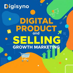 A visually striking course cover image for the 'Digital Product Selling and Growth Marketing Course' designed by Digisyno Solutions