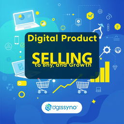 An engaging and modern course cover image for the 'Digital Product Selling and Growth Marketing Course' provided by Digisyno Solutions