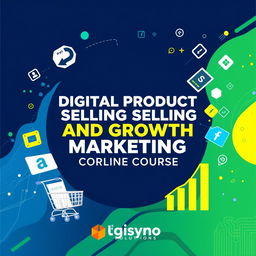 An eye-catching course cover image for the 'Digital Product Selling and Growth Marketing Course' by Digisyno Solutions