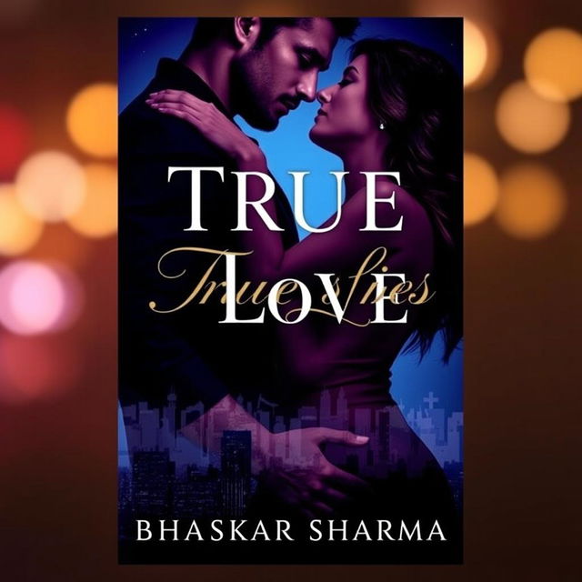 A captivating poster for a novel titled 'True Love: Side Effects' by Bhaskar Sharma