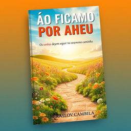 An enchanting book cover for "NÃO FICAMOS POR AQUI" featuring the subtitle "Os sonhos devem seguir no mesmo caminho" by Miraslov Cambila