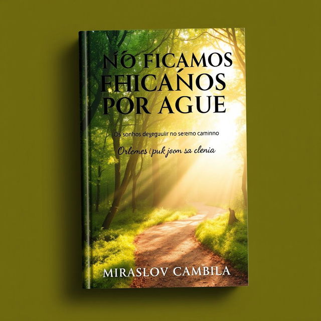 A captivating book cover for "NÃO FICAMOS POR AQUI" with the subtitle "Os sonhos devem seguir no mesmo caminho" by Miraslov Cambila