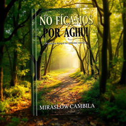 A captivating book cover for "NÃO FICAMOS POR AQUI" with the subtitle "Os sonhos devem seguir no mesmo caminho" by Miraslov Cambila