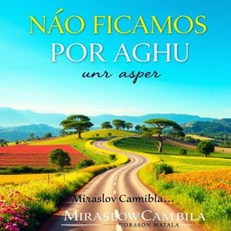 A beautiful and inspiring book cover for "NÃO FICAMOS POR AQUI" with the subtitle "Os sonhos devem seguir no mesmo caminho" by Miraslov Cambila