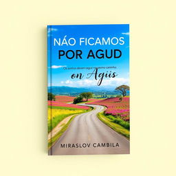 A beautiful and inspiring book cover for "NÃO FICAMOS POR AQUI" with the subtitle "Os sonhos devem seguir no mesmo caminho" by Miraslov Cambila