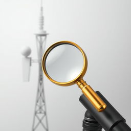 A sophisticated background featuring staff elements representing a military complex, rendered in a soft pale gray color