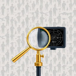 A captivating background featuring a seamless pattern of military personnel in a soft pale gray color, creating a unified yet dynamic visual