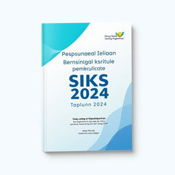 Cover buku laporan untuk tema 'Peningkatan Kapasitas Pengelola SIKS-NG Daerah Tahun 2024', menampilkan desain yang modern dan profesional