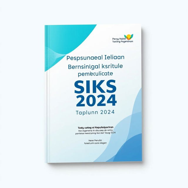 Cover buku laporan untuk tema 'Peningkatan Kapasitas Pengelola SIKS-NG Daerah Tahun 2024', menampilkan desain yang modern dan profesional