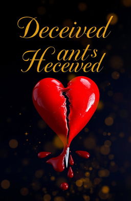 A striking image titled 'Deceived Hearts' written in elegant calligraphy in gold