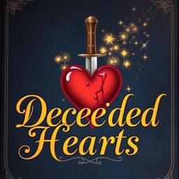 An artistic book cover for 'Deceived Hearts'