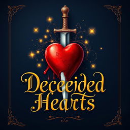 An artistic book cover for 'Deceived Hearts'