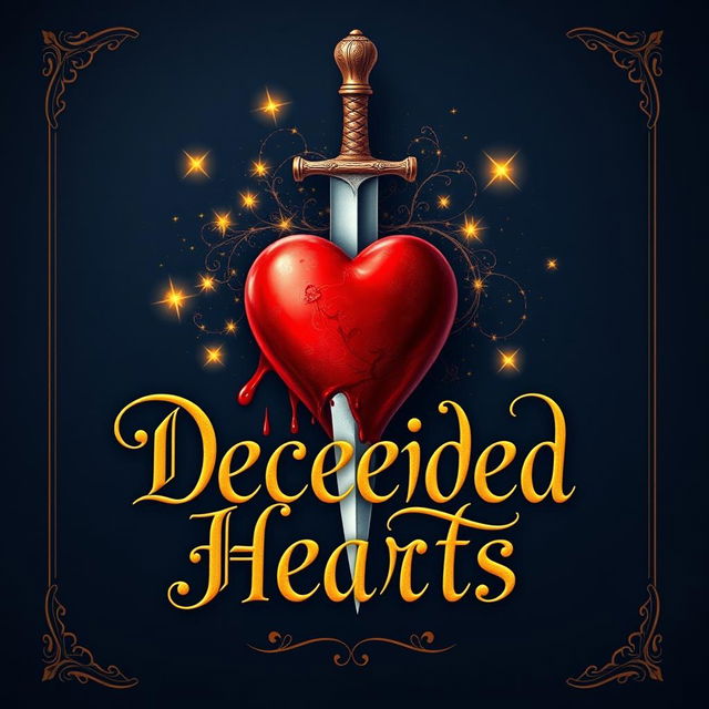 An artistic book cover for 'Deceived Hearts'