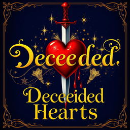 An artistic book cover for 'Deceived Hearts'