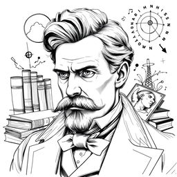 A detailed and thoughtful sketch of the philosopher Friedrich Nietzsche