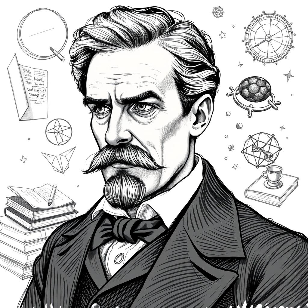 A detailed and thoughtful sketch of the philosopher Friedrich Nietzsche