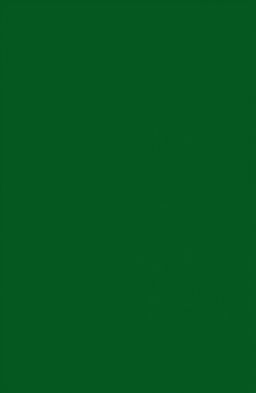 Create a professional cover design with a solid green background in a deep or muted shade