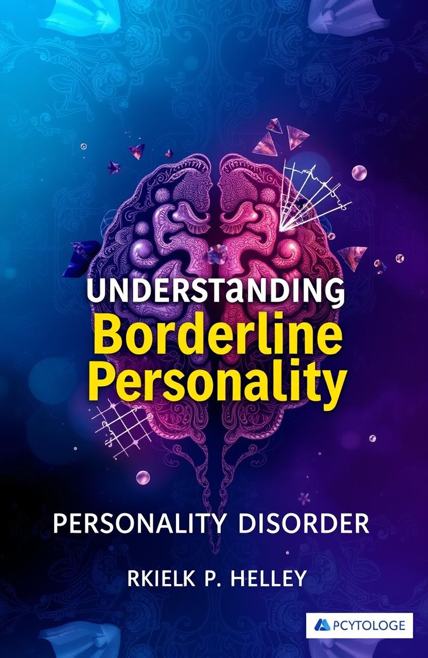 A visually striking cover page design for a psychology textbook focusing on Borderline Personality Disorder