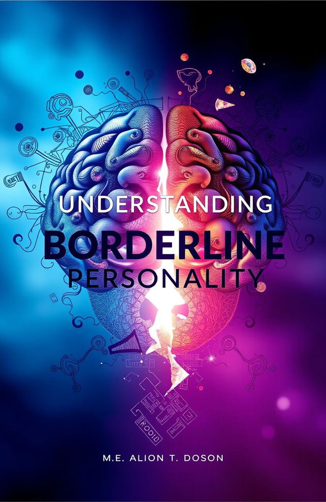 A visually striking cover page design for a psychology textbook focusing on Borderline Personality Disorder