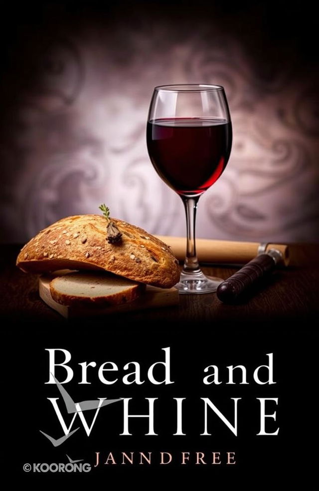 A visually striking book cover for 'Bread and Whine - Sacrifice, Covenant and Promise in the Bible'