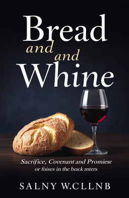 A visually striking book cover for 'Bread and Whine - Sacrifice, Covenant and Promise in the Bible'