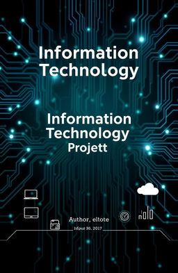 A sleek and modern cover page design for an Information Technology project