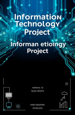 A sleek and modern cover page design for an Information Technology project
