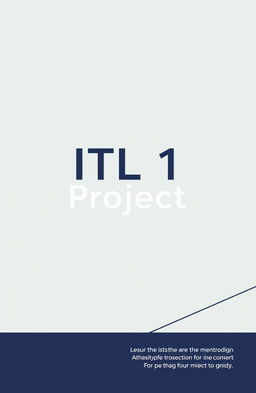 A simplistic book cover design featuring the text "ITL 1 Project" prominently displayed in a modern, clean font